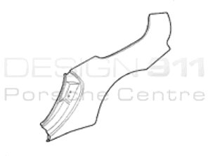 Cabrio posteriore 1/4 pannello. Porsche 996 C4S - 99650396109GRV, 99650396209GRV