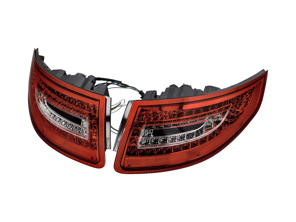 Indicator unit rear, Clear / Red V2 with LED bulbs for Porsche 997