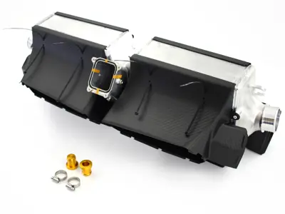 Intercooler con guía de aire de fibra de carbono. Porsche 992 turbo / turbo S - 992145805G, 992145817B, 992145816C - GCP03