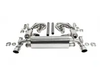 CARGRAPHIC GT Sportabgasanlage mit ID45 GT Krümmern und Heizung. Passend für Porsche 964 Carrera 2/4/RS. - 96411104504, 96411104605, 96411104502, 96421103905, 96421103932, 96421104004