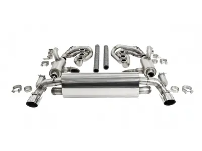 CARGRAPHIC GT Sport Exhaust System, With ID45 GT Manifolds, With Heating. Porsche 964 Carrera 2/4/RS - 96411104504, 96411104605, 96411104502, 96421103905, 96421103932, 96421104004