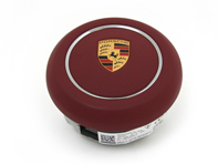 Lenkradairbag in Bordeauxrot. Porsche 991 - 9P1880201ROG6, 9P1880201R, 9P1880201L, 9P1880201LOG6