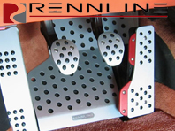 Pedana in alluminio Rennline. Lato conducente. Porsche 996 / 997 / Boxster / Cayman - F18RH