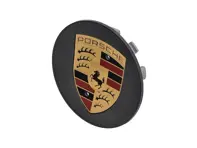 Wheel Cap 'Large Crest' Grey with Coloured crest for Porsche - 7PP601149A, 00004460604