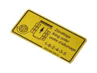 Aufkleber Zündfolge. Porsche 911 3.2 Carrera - 93000650901 - 1601500606