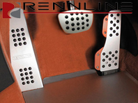 Rennline Aluminium 3 Piece Pedal Set  Rubber Grip. Porsche 911/912/930 Targa+Cabio  964/993 TIPTRONIC - P70.62.51, P706251