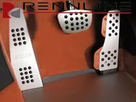 Rennline Aluminium 3-teiliges Pedalset Gummigriff. Porsche 911/912/930 Targa+Cabio 964/993 TIPTRONIC - P70.62.51, P706251