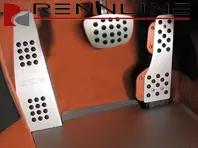 Rennline Aluminium 3 Piece Pedal Set  Rubber Grip. Porsche 911/912/930 Targa+Cabio  964/993 TIPTRONIC - P70.62.51, P706251