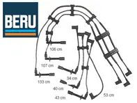 Zündkabelsatz HT. Porsche 911 3.2L 1985-89 - 91160201103, 91160201203, 91160201104 - ZE744, ZE744