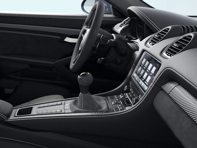 PDK Gear Selector lever, Race-Tex, in Black / Arctic Grey. Porsche 982 Cayman GT4 RS - 982713120APO2