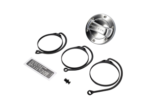 Tankdop. Aluminium look. Porsche 981 Boxster / 981 Cayman / 991 / Cayenne / Panamera / Macan / 718 Boxster / 718 Cayman - 00004400190