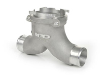 Ansaugplenum aus Aluminium. Porsche 957 Cayenne Turbo S IPD