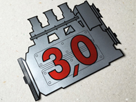 Achterruit 3.0L Motor Sticker voor Porsche 911 - 91170110200