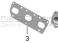 Exhaust manifold gasket. Porsche 958 Cayenne / Macan / 970 Panamera - 94611118175