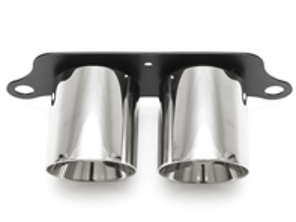 Deluxe Dual Style-tips - Gepolijst chroom. Porsche 991.2 GT3 / GT3 RS - 99111125395, 99111125380, 99111125791