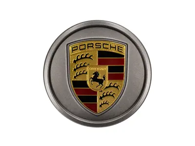 Tapacubos cóncavos - Platino satinado mate con escudo de color. Porsche 971.2 Panamera 2021-24 / 9J1-1 Taycan 2020-24