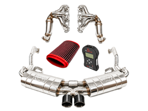 Fabspeed RACE Exhaust Performance Package, Carbon Fiber WITH ECU Upgrade. Porsche 987 Boxster / Cayman (2005-2008) - 98711311200, 98711311204, 98711311205, 98711311100, 98711311104, 98711311105 - FB416/16, FS.POR.987.ET, FS.POR.987.LTRHDR, FS.POR.987.MAXC