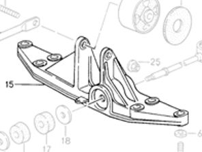 Portador de montaje de caja de cambios. Porsche 993 C2 MANUAL - 99337530900