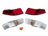 Knipperlichtset, voor en achter. Porsche 993 - 00004490000, 99363106101, 993631106201, 99363106201, 99363140301, 99363140401, 99363106202