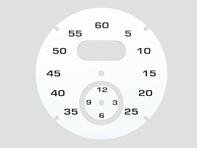 Wijzerplaat sportchrono, wit. Porsche 997 / 991 / Boxster / Cayman / Panamera - 97641997061 - F97 641 997 061, F97641997061