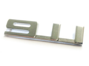 Glove Box Badge '911' Block SILVER. Porsche 911 1967-68 - 90155930321