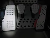 Rennline aluminium dode pedaal geperforeerd. Porsche 911/912/930 Targa/Cabrio en 964/993/944/924/968 - P13