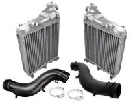 Front radiator intercooler and pipe kit. Porsche 957 / 958  Cayenne Turbo 4.8L - 95511063901, 95511064001, 95511062301, 95511062410