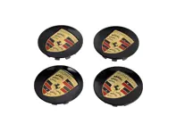 Wheel Caps with Coloured Crest for Porsche 718 Boxster / Cayman / Panamera / 958 Cayenne(Set of 4) - 00004460532, 99704460047, 00004460722