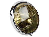 Headlamp chrome rim yellow glass, E-marked Porsche 911 / 964 (non leveling type) LHD CARS - 91163110101 - 1695100500