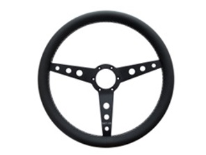 Steering wheel Turn 8 full grain leather with parallel or crossed stitching 380mm. Porsche 911 / 964 / 993 / 924 / 944 / 968 / 928 - 74212, 74213