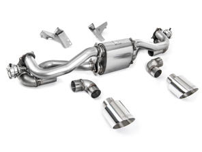 Eliminazione silenziatore posteriore scarico sportivo Milltek con finiture lucidate. Porsche 718 Cayman GT4 / Boxster GTS 4.0L - 982251053E, 982251053K, 982251053F, 982251053H, 982251053D, 982251053G - SSXPO157