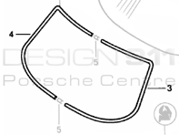 Frontscheibenleiste Metall Schwarz. Porsche 911 - 9115419110170K, 9115419120170K