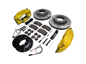 Kit di aggiornamento anteriore per pinza freno e disco 'Big Yellows' per Porsche 911 - FVD351964499ALU