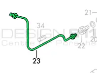Brake Master Cylinder to Front Caliper Flexi Hose Brake Line, LEFT. Porsche 911 68-76 LHD - 90135561900, 90135561901, 90135561902