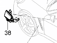 Warnleuchte Außenspiegel. Porsche 970 Panamera Linkslenker - 97064140100, 97064140200 - MP00136, MP00137