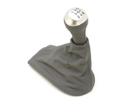 Cuero de la palanca de cambios en gris grafito con empuñadura de aleación. Porsche 986 Boxster - 98642498105C50, 98642498105