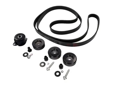 Komplettes Riemenscheiben- und Riemensatz – Spannrolle, Umlenkrollen und Antriebsriemen – für Porsche 996 Turbo / GT2 / 997.1 Turbo / GT2 mit Klimaanlage - 99610236550, 99611501670, 99611501672, 99907204109, 99907205901, 90006711703, 90006711705, 99611501571, 99611501576, 99610212553, 99611522171, 99611522172, 90037820009, 90037831301, 90007406302, 90007438001, 99919237950, 99919237951
