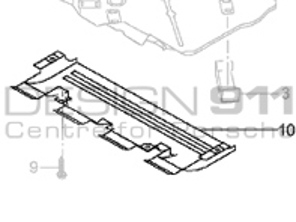 Conduit d'air de pare-chocs avant/sous le plateau. Porsche 996 Turbo X50 - 99657596100