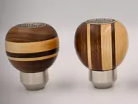 Schaltknauf aus Walnuss- und Ahornholz. Porsche 356 - 69542419100, 69542419100/2