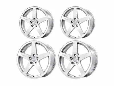 DD1 5-Bolt Alloy Wheel Set Gloss Silver. Porsche 992.1 GTS - 992.25.21.R.GS, 992.25.20.F.GS