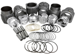 Cylinder and JE forged piston kit 86mm, Low comp. Porsche 911 2.2L/2.4L - 008 911 86E JE, 00891186EJE