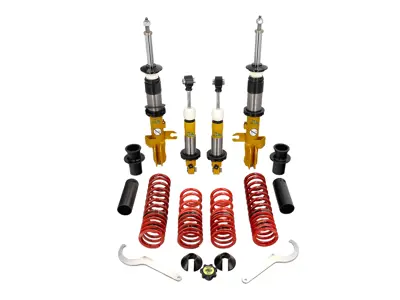 可调高度和阻尼悬架套件 SPAX。保时捷 944 / 944S2 / 944 TURBO / 968 - 94434303117, 94434303217, 951340105, 9513430205, 95133303205, 95133303206, 95134303112, 95134303212, 94433303204, 95134303105, 95134303205 - RSX118