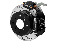 Powerlite-Bremssattel und Rotorsatz für die Hinterradbremse mit belüfteten, geschlitzten und gelochten Scheiben. Porsche 914/4 1970-76 Wilwood - 91435240110, 91435242300, 91435242400 - 140-17475-DR, 140-17475-D