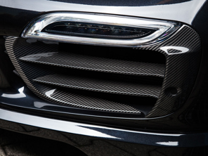 Airblades van de voorbumpergrille van TechArt koolstofvezel. Porsche 991.1 turbo - 091.121.194.009G, 091.121.194.009