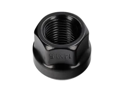Tuerca de rueda (extremo abierto) Asiento de bola R14 (acabado negro) se adapta a varios modelos Porsche - 1160400600, 90018200101, N  0201121, N0201121