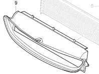 Luchtkanaal voor middenradiator. Porsche 987 Boxster S - 99710603702, 53799, 8MK376729531, 8MK 376 729 531