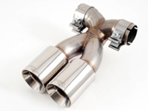 AWE Exhaust tail pipe set, Polished silver for Porsche 987 Cayman/S, Boxster/S - 3010-22014, 3010-11036, 3010-22014