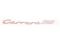 Rear lid 'CARRERA RS' sticker, in Guards Red. Porsche 911 72-73 - 91155903603, 91155903602, 91155903601, 91155903600