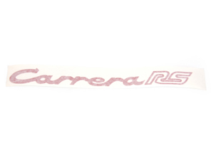 Achterklep 'CARRERA RS' sticker, in Guards Red. Porsche 911 72-73 - 91155903603, 91155903602, 91155903601, 91155903600