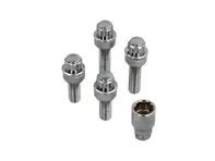 Locking wheel bolt kit (Extra long). Chrome plated for Porsche - 99736198009, PAF009593, 99136105700, WHT006980C, WHT006980A, 9A700698000